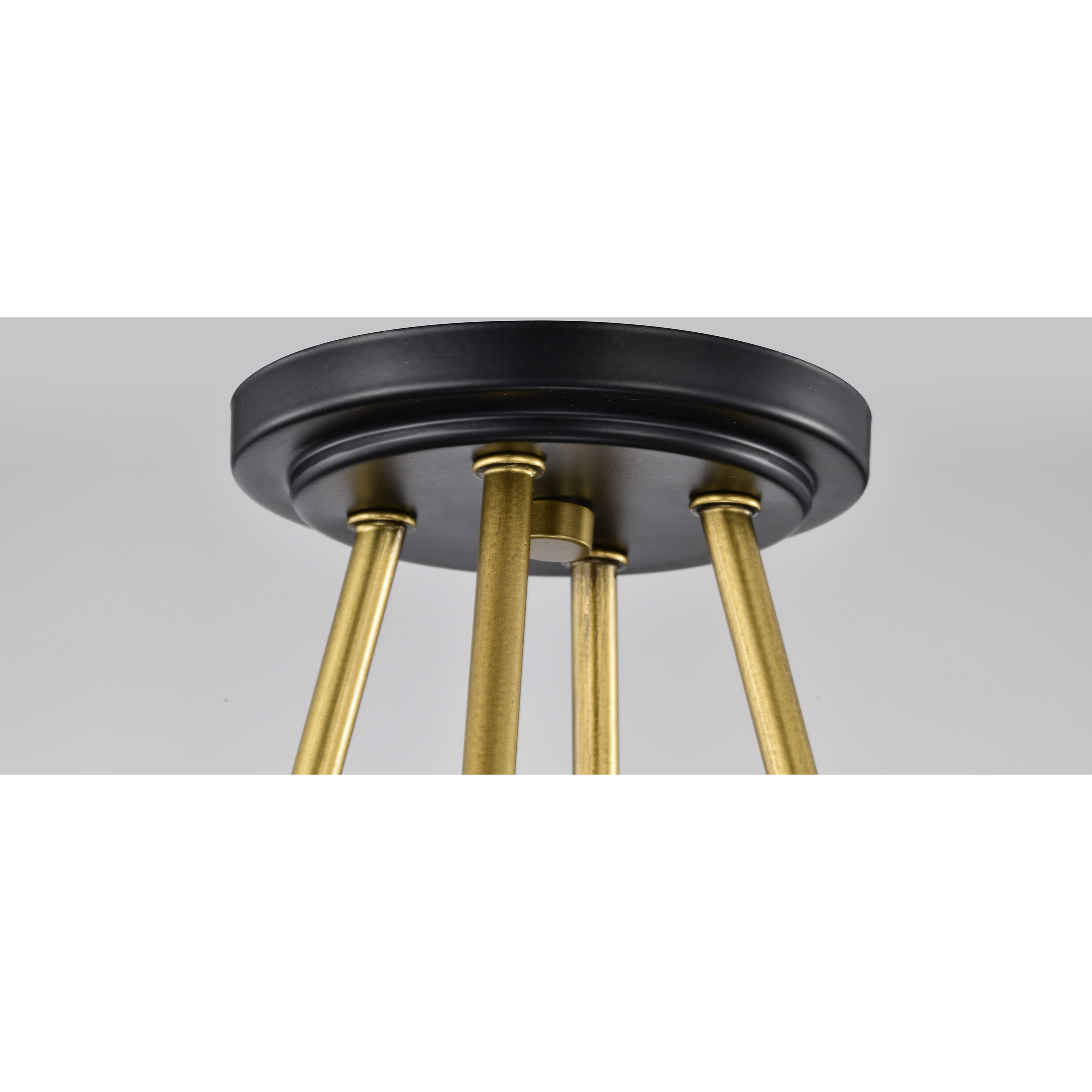 Marsden 4 Light 13.25 inch Matte Black Semi Flush Mount Ceiling Light