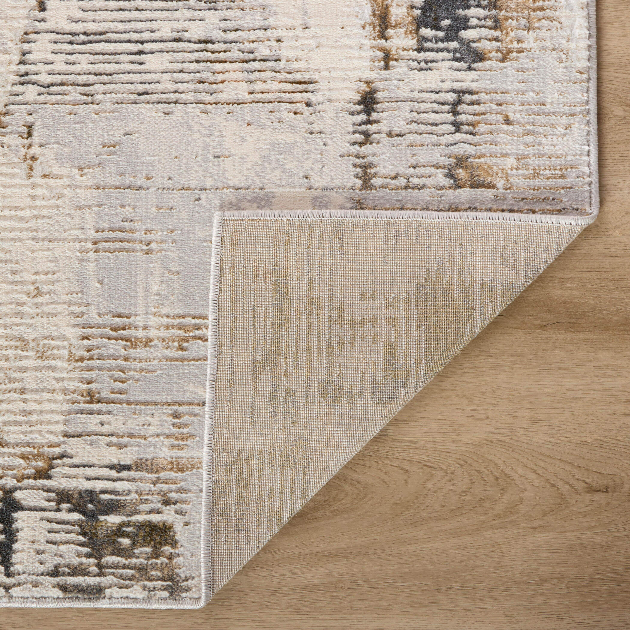 Salim Ivory and Brown Indoor Rug