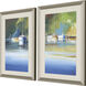 Waterside Blue and Green and Red and White Framed Art