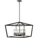 Colchester 6 Light 26 inch Weathered Zinc Chandelier Ceiling Light