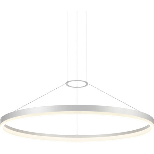 Corona LED 48 inch Bright Satin Aluminum Pendant Ceiling Light in 3000K
