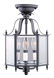 Livingston 3 Light 10 inch Bronze Convertible Mini Pendant/Ceiling Mount Ceiling Light