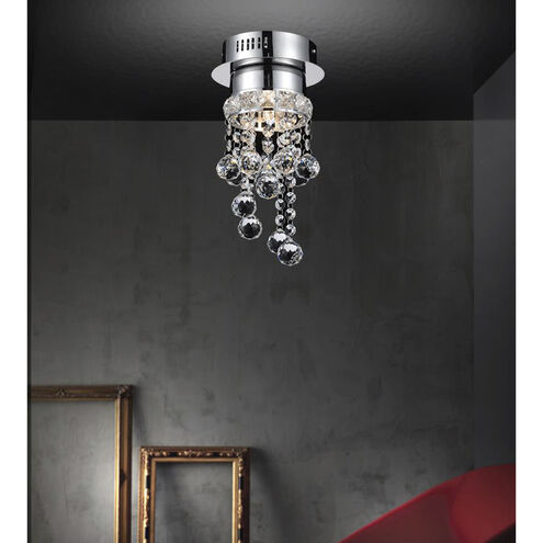 Monica 1 Light 6 inch Chrome Flush Mount Ceiling Light
