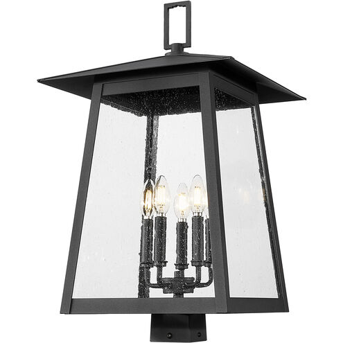 Rainer 5 Light 26 inch Black Outdoor Post Mounted Fixture in G9