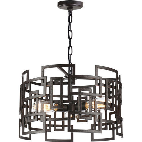 Litani 3 Light 19 inch Brown Down Chandelier Ceiling Light