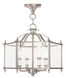 Livingston 4 Light 16 inch Brushed Nickel Convertible Pendant/Ceiling Mount Ceiling Light