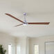 Atlas Alessandra - LK 72 inch Brushed Nickel with Walnut Tone Blades Ceiling Fan