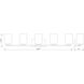 Willow 5 Light 40.5 inch Matte Black Vanity Wall Light