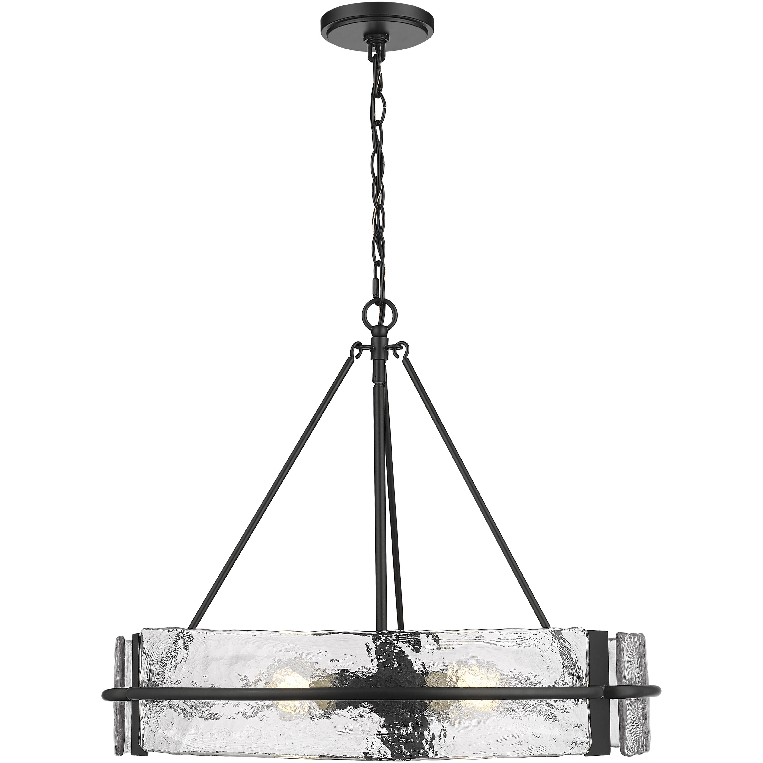 Rezi 4 Light 24 inch Matte Black Pendant Ceiling Light