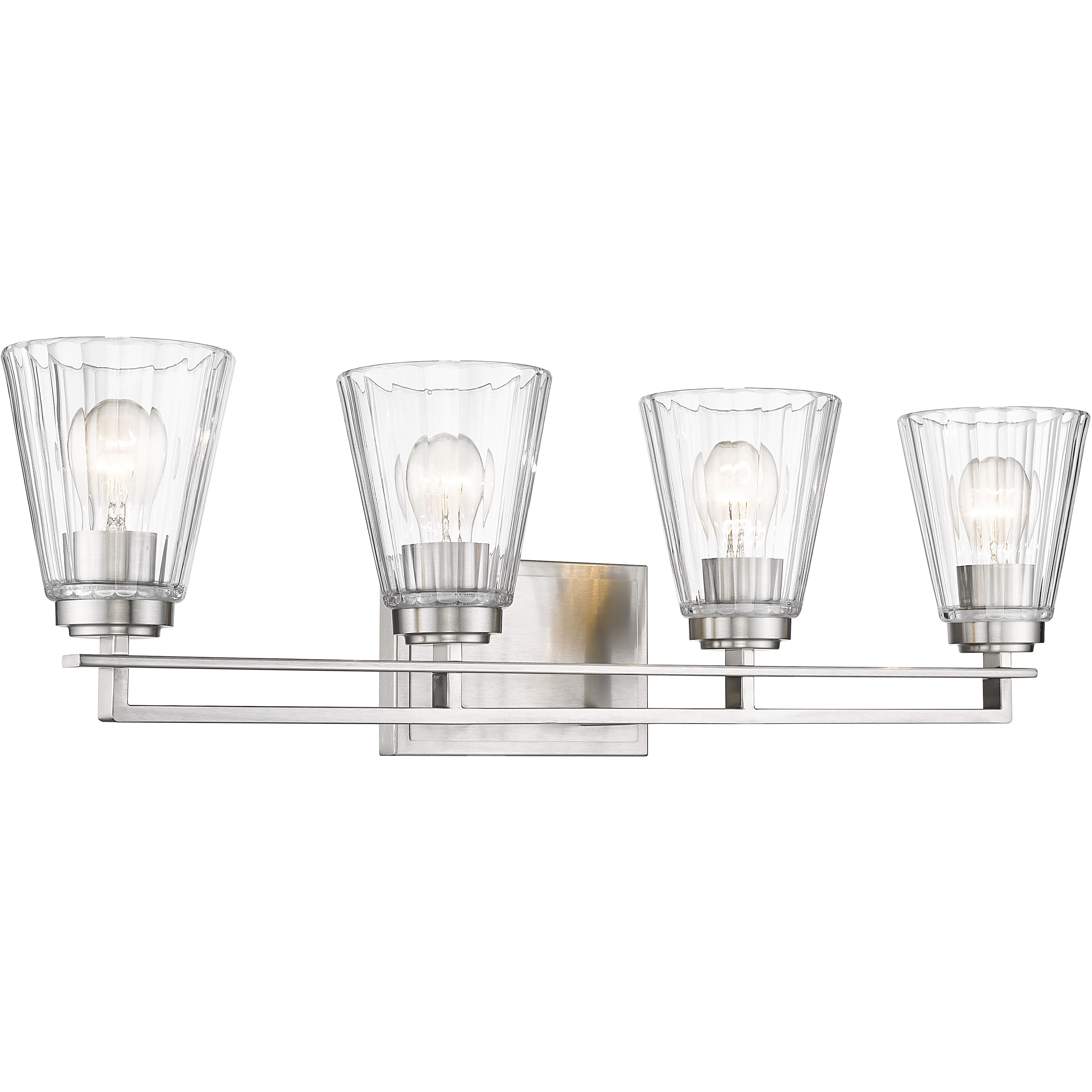 Lyna 4 Light 30.5 inch Brushed Nickel Vanity Wall Light