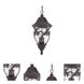 Capri 3 Light 11.75 inch Black Coral Exterior Hanging Lantern