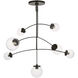 kate spade new york Prescott 7 Light 55 inch Bronze Mobile Chandelier Ceiling Light in Clear Glass, Large