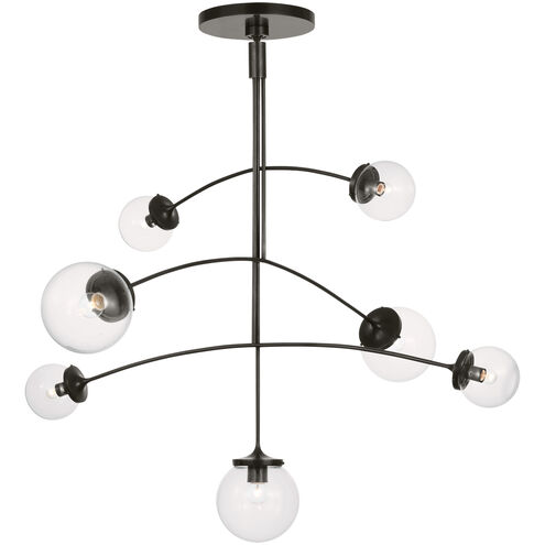 kate spade new york Prescott 7 Light 55 inch Bronze Mobile Chandelier Ceiling Light in Clear Glass, Large