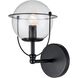 Langford 1 Light 8 inch Matte Black Vanity Light Wall Light