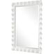 Haya 40 X 28.25 inch Semi-Gloss White Mirror