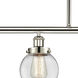 Ballston Beacon LED 48 inch Polished Nickel Island Light Ceiling Light in Clear Glass