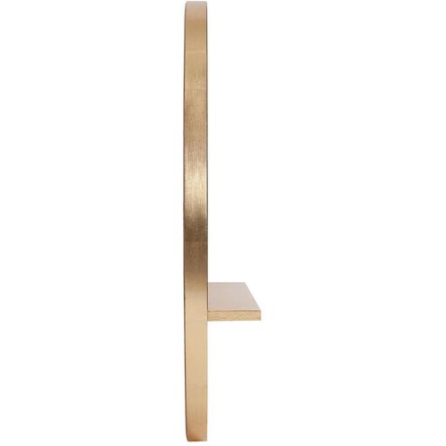 Emilie 35.5 X 35.5 inch Gold Leaf Mirror with Shelf
