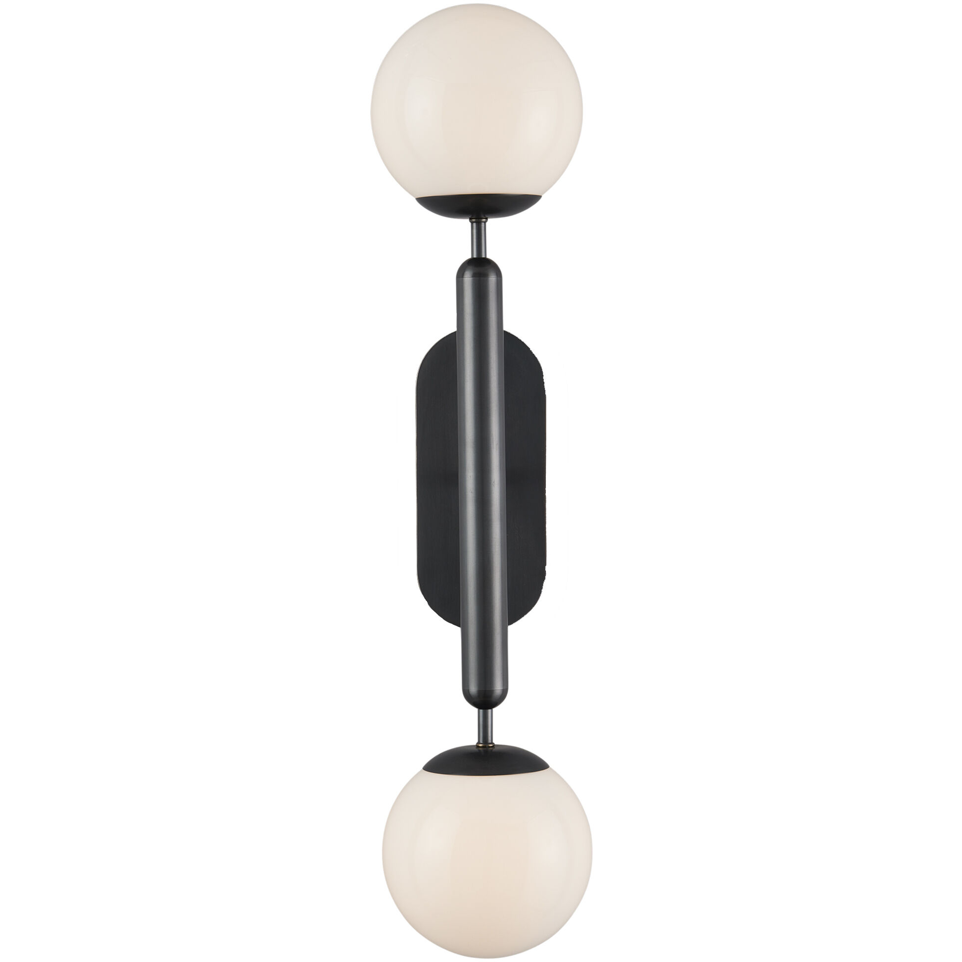 Barbican 2 Light 6.5 inch Oil Rubbed Bronze and White Bath Sconce Wall Light