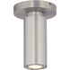Caliber 1 Light 2.63 inch Brushed Aluminum Flush Mount Ceiling Light in Bronzed Stainless Steel