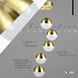 Artisan Collection/RAVELLO Series 5 Light 10 inch Brass Pendant/Chandelier Ceiling Light