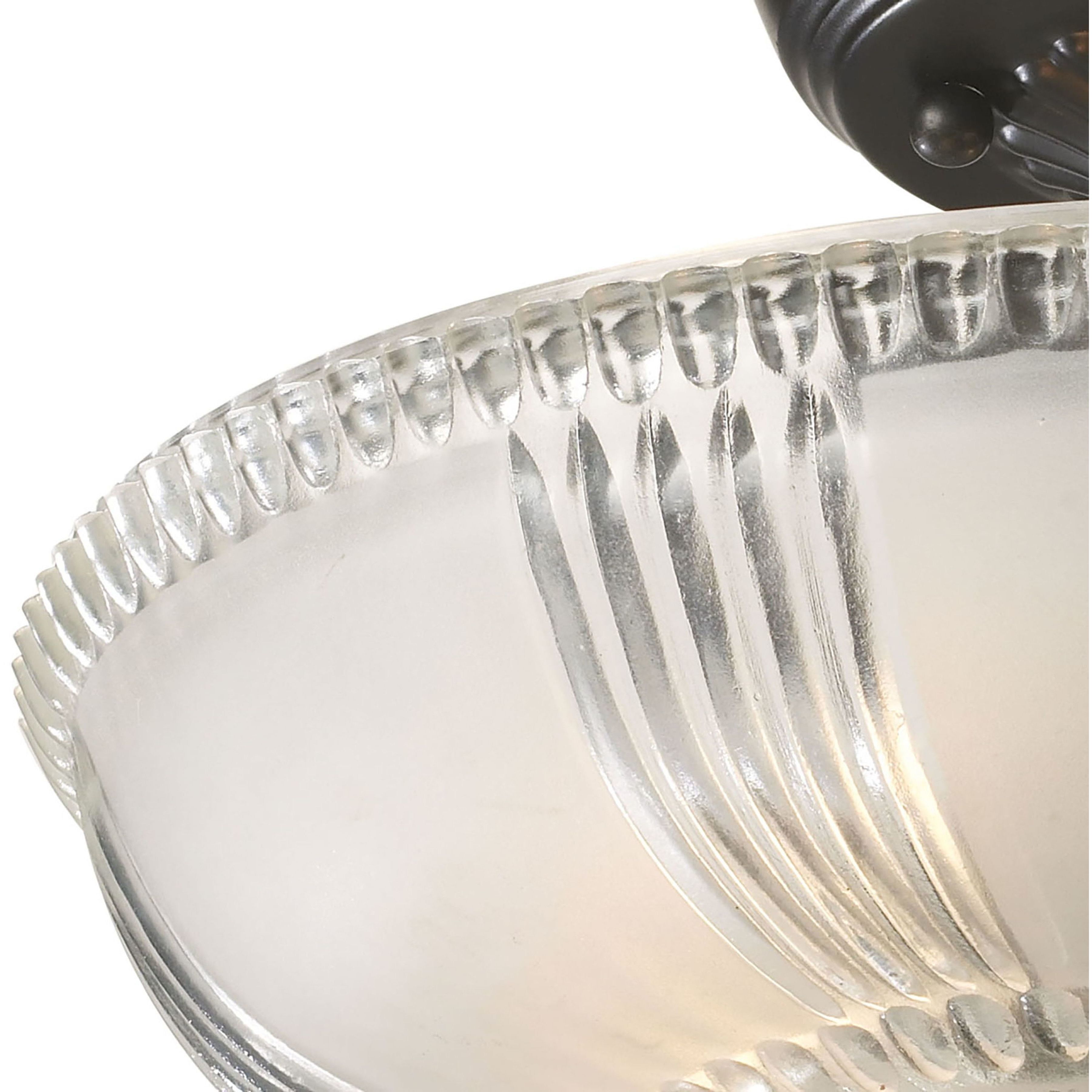 Restoration 3 Light 12 inch Oiled Bronze Semi Flush Mount Ceiling Light