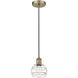 Edison Rochester 1 Light 5.88 inch Antique Brass Cord Hung Mini Pendant Ceiling Light