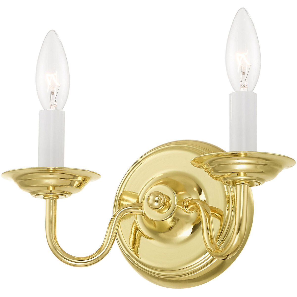 Williamsburgh 2 Light 10 inch Polished Brass Wall Sconce Wall Light