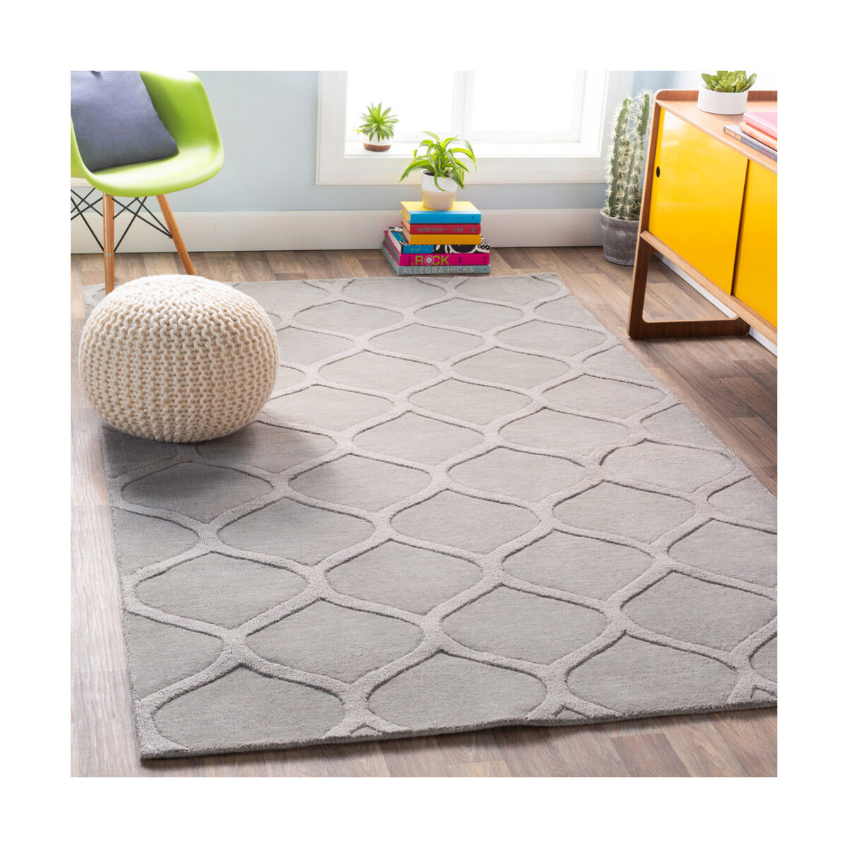 Mystique 96 X 30 inch Medium Gray Rugs, Wool