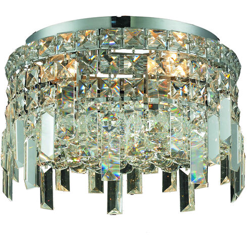 Maxime 4 Light 12 inch Chrome Flush Mount Ceiling Light in Royal Cut