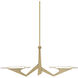 Down the Wrong Path 2 Light 47 inch Brass Kisser Linear Pendant Ceiling Light