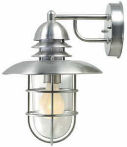 Lamppost 1 Light 9 inch Stainles Steel Wall Sconce Wall Light