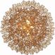 Addis 20 Light 31.5 inch Aged Brass Chandelier Ceiling Light in Amber