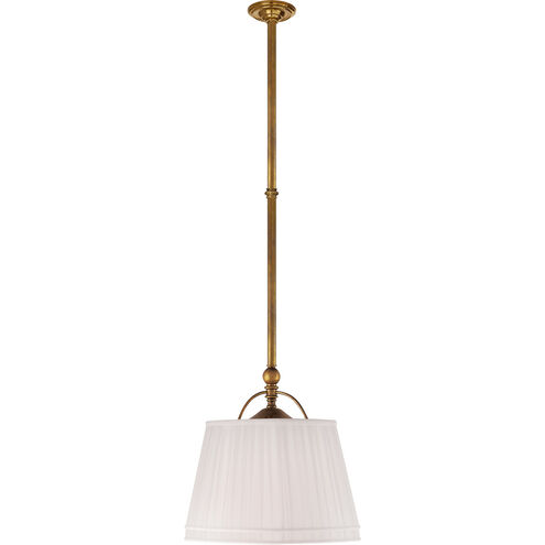 Chapman & Myers Sloane 2 Light 15.5 inch Antique-Burnished Brass Single Shop Pendant Ceiling Light in Linen