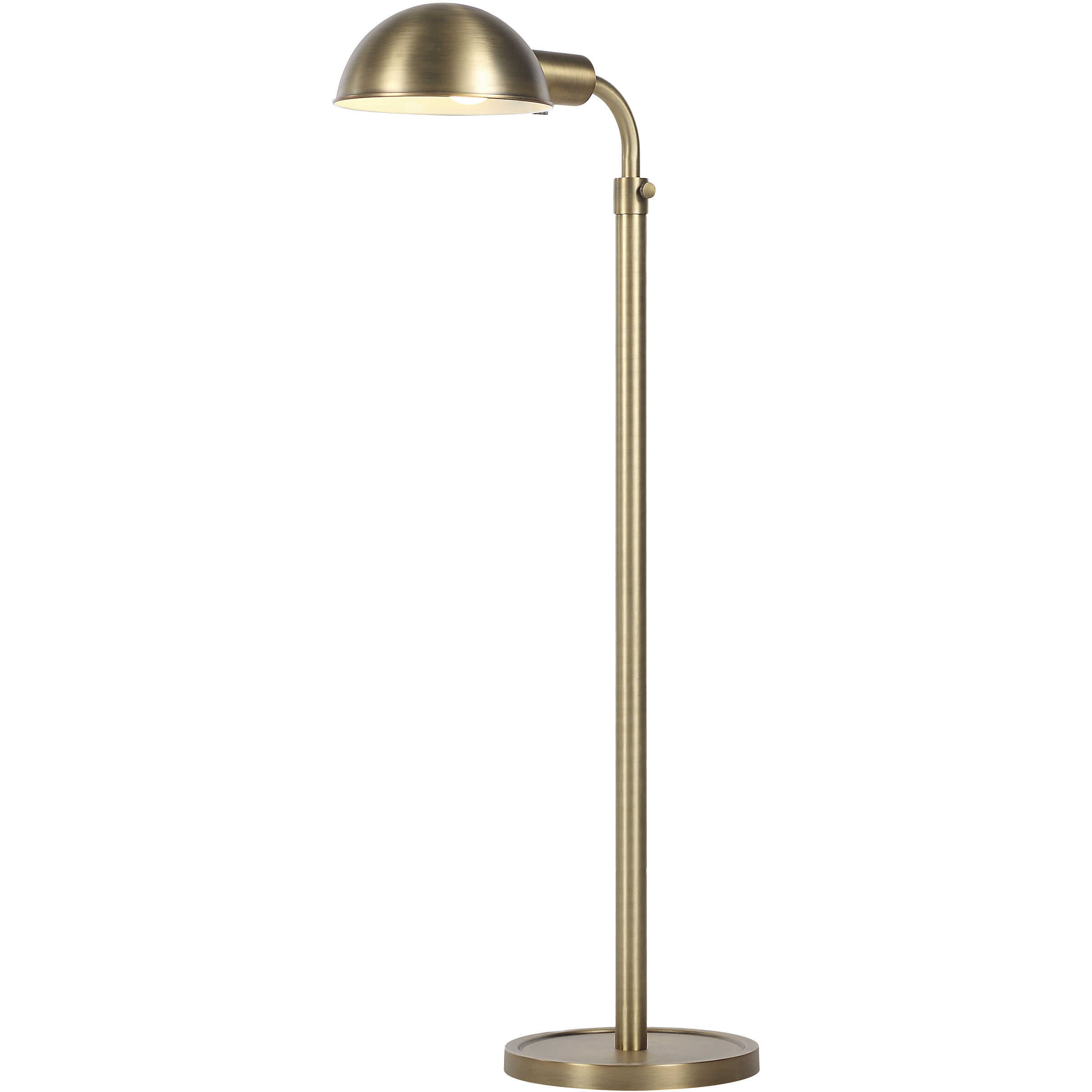 Cos 45 inch Dark Antique Brushed Brass Floor Lamp Portable Light