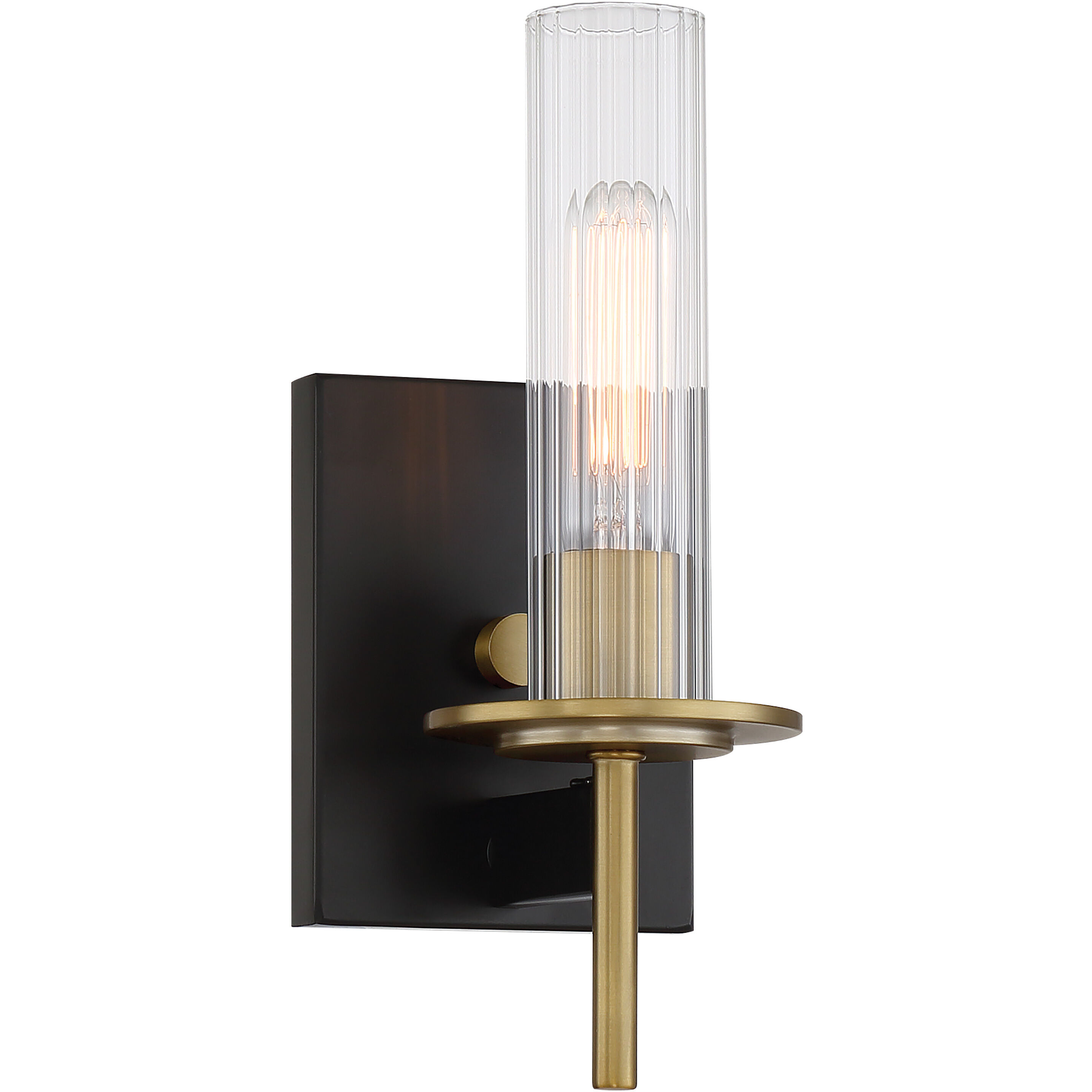 Baldwin Park 1 Light 5 inch Coal/Soft Brass Bath Light Wall Light