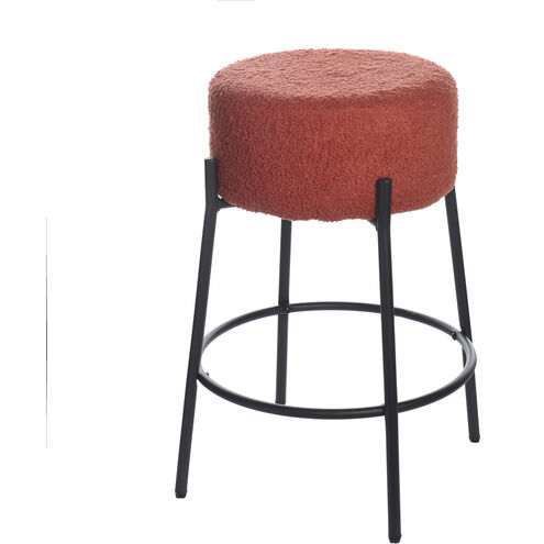 Soloist 26 inch Black and Tangerine Counter Stool