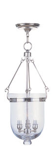 Jefferson 3 Light 12 inch Polished Nickel Chain Lantern