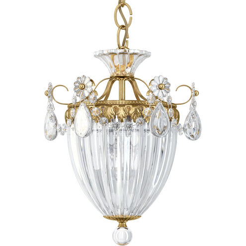 Bagatelle 3 Light 10.5 inch Heirloom Gold Mini Pendant Ceiling Light in Swarovski