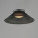 Jensen LED 11.75 inch Black Semi-Flush Mount Ceiling Light in Smoke