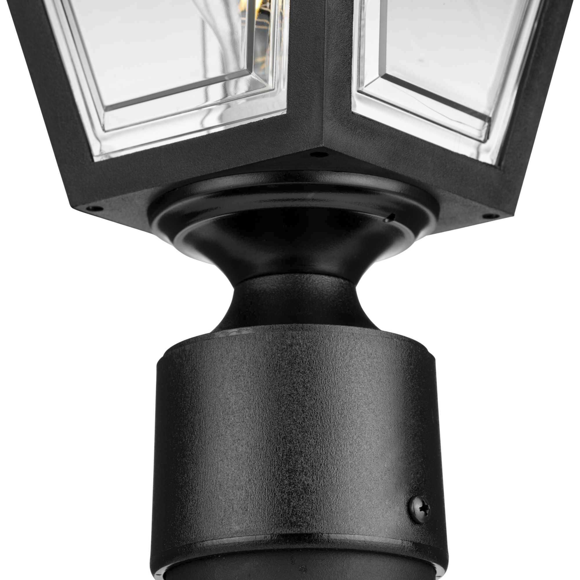 Non-Metallic 1 Light 17.63 inch Textured Black Outdoor Post Lantern