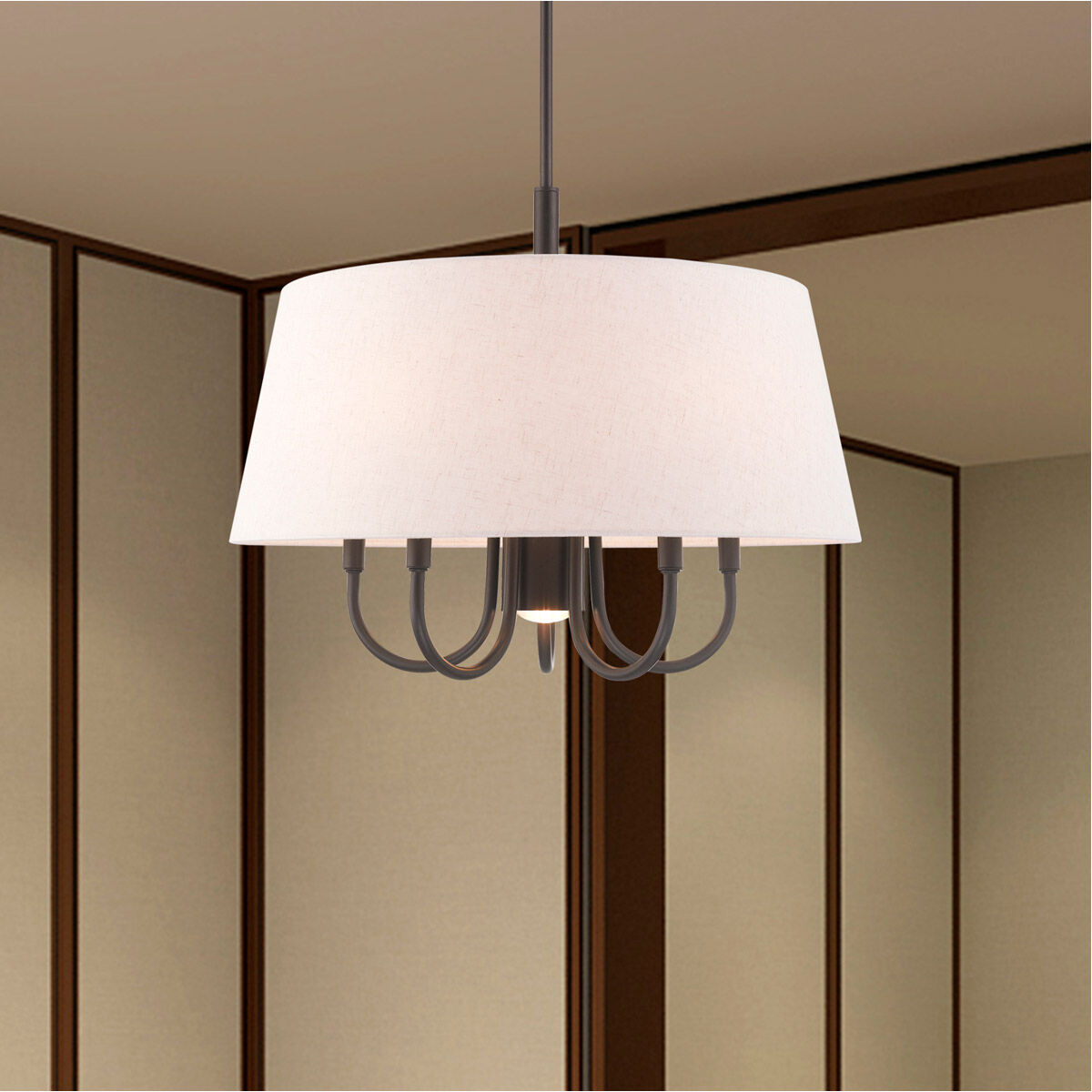 Belclaire 6 Light 24 inch English Bronze Pendant Chandelier Ceiling Light