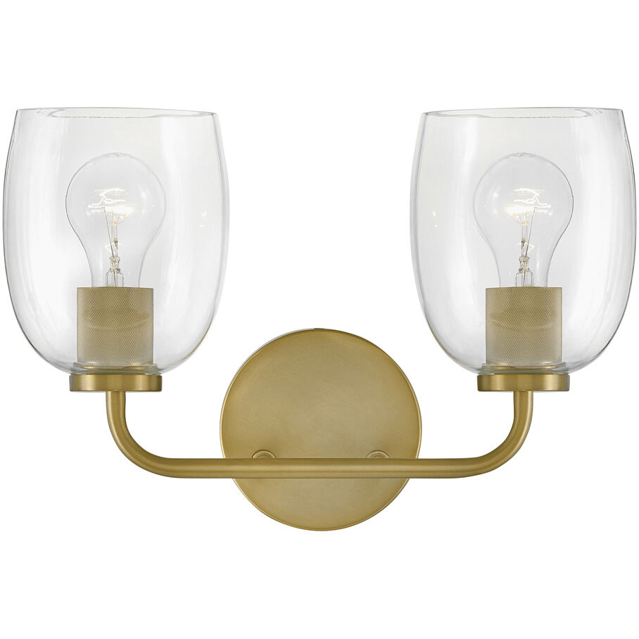 Percy LED 14.75 inch Lacquered Brass Bath Light Wall Light
