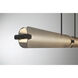 Neoness LED 67 inch Matte Black Linear Chandelier Ceiling Light in Smoke