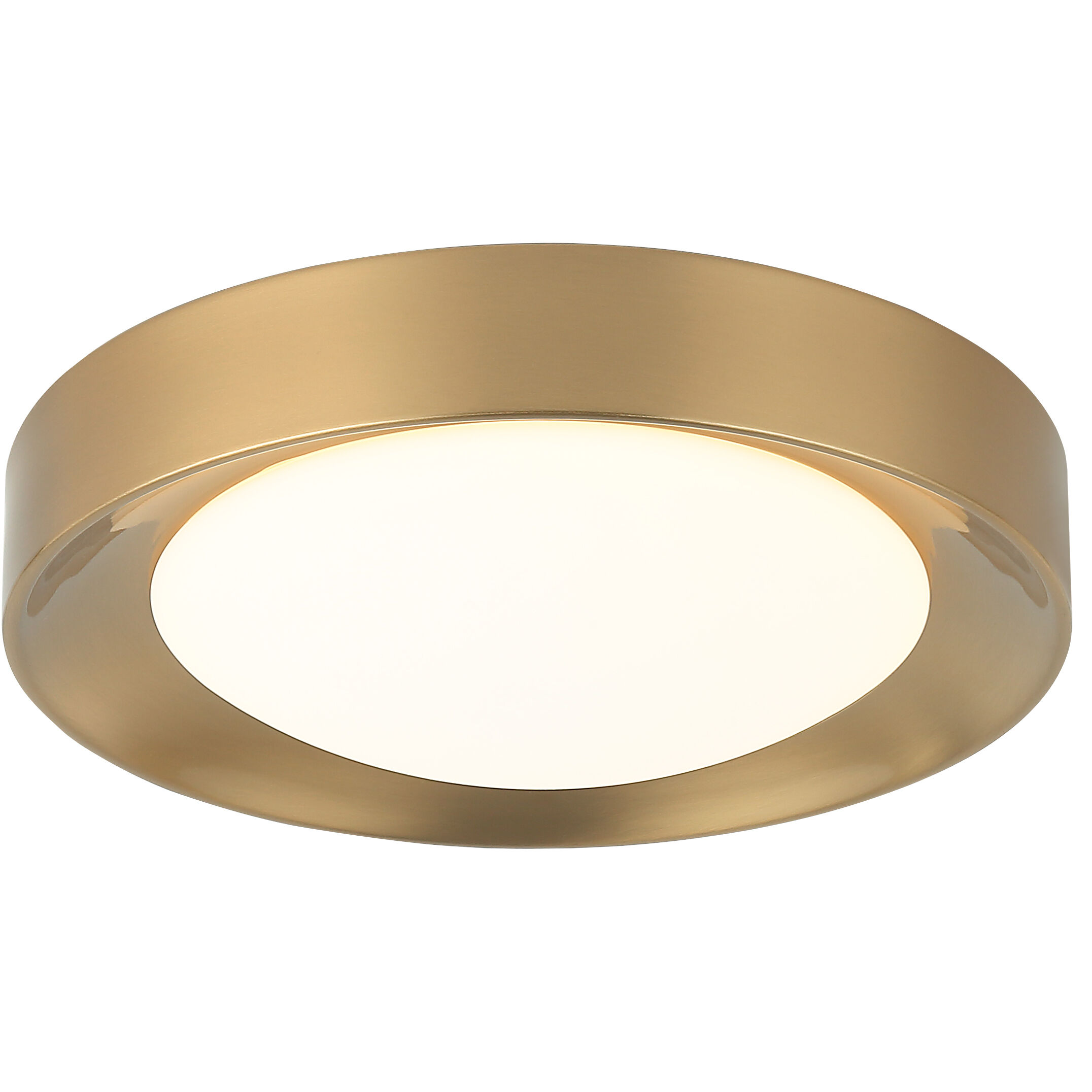 Essene LED 12 inch Aged Gold Brass Flush Mount Ceiling Light