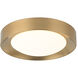 Essene LED 12 inch Aged Gold Brass Flush Mount Ceiling Light