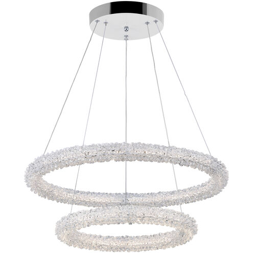 Arielle LED 25 inch Chrome Down Chandelier Ceiling Light