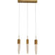 Canada 3 Light 78 inch Gold Island Lighting Ceiling Light 