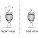 Davina 3 Light 22.25 inch Black Outdoor Pier Mounted Fixture in G9