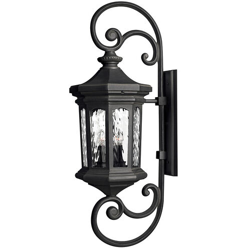 Estate Series Raley LED 42 inch Museum Black Outdoor Wall Mount Lantern, Extra Large