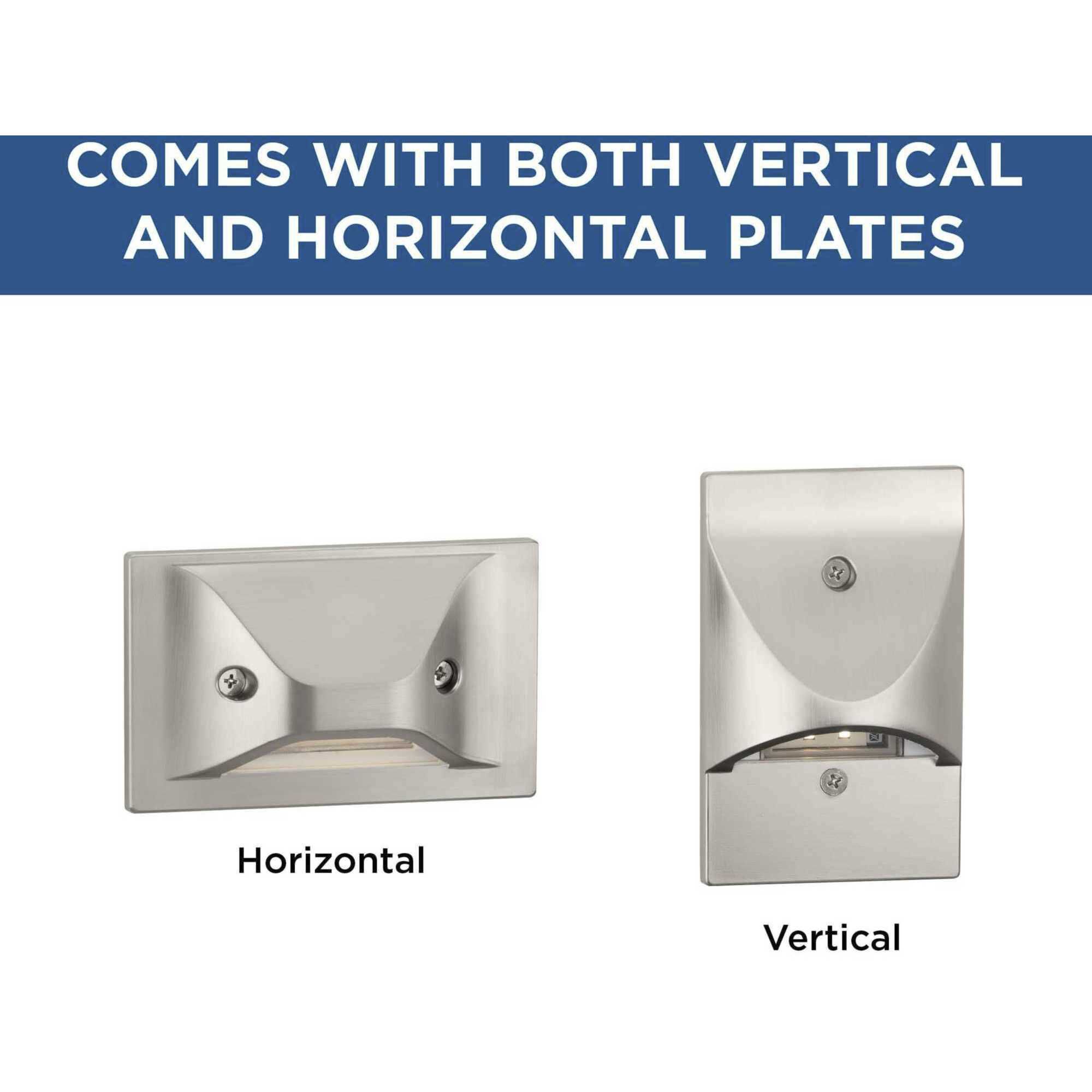 LED Step Lights 120 4.5 watt Brushed Nickel Indoor/Outdoor Step Light, Progress LED